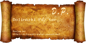 Dolinszki Péter névjegykártya